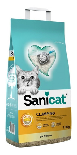 Piedras Sanitarias Arena Gato Sanicat Aglutinante x12 kg