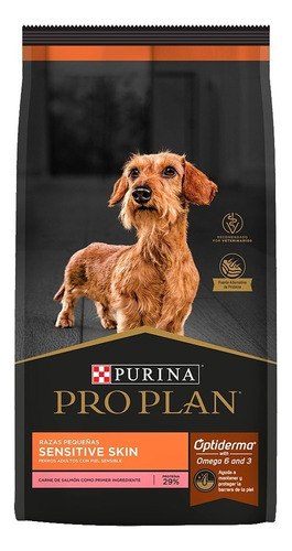 Pro Plan Optiderma Sensitive Skin Perro Adulto Raza Pequeña Salmón Y Arroz x 3 kg