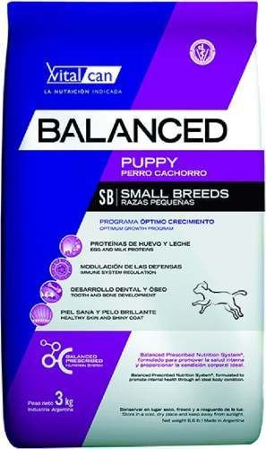 Vitalcan Balanced Dog Para Perro Cachorro De Raza Pequeña x 7.5 kg