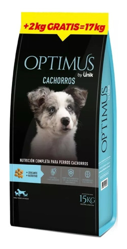 Optimus By Unik Perro Cachorros X 15 Kg + 2 Kg De Regalo