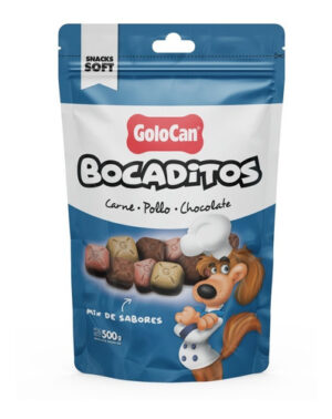 Bocaditos Blandos Golocan Perros X 500g Carne/pollo/chocolate