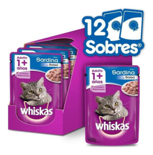 Whiskas Pouch Sardina En Salsa 85 Grs. X 12 Unidades