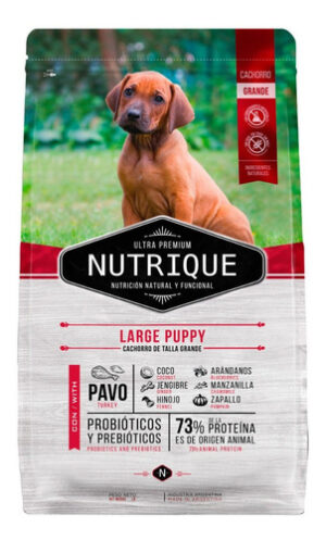 Nutrique Large Puppy Para Perro Cachorro De Raza Grande Sabor Cerdo Y Pollo En Bolsa De 15 kg