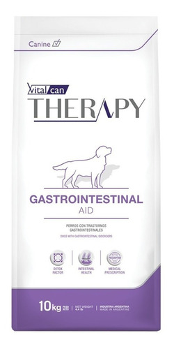 Alimento Vitalcan Therapy Gastrointestinal Aid Para Perro Todas Las Edades Todos Los Tamaños Sabor Mix En Bolsa De 10 kg