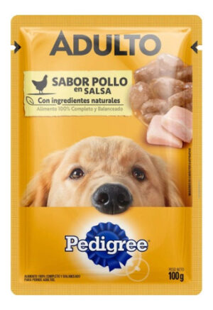 Pedigree Pouch Adulto Pollo En Salsa 100 Grs X 12 Unidades