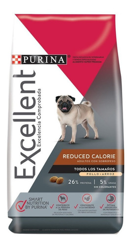 Alimento Excellent Reduced Calorie All Breed Sizes Para Perro Adulto Todos Los Tamaños Sabor Pollo Y Arroz En Bolsa De 15kg