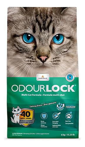 Piedras Sanitarias Para Gato Odourlock Calming Breeze X 6kg