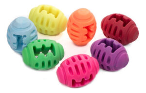 Pelota P/perros Porta Snack Brakko De Goma Rugby Grande