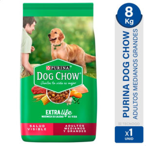 Dog Chow Digestión Sana Para Perro Adulto De Raza Mediana Y Grande Sabor Mix En Bolsa De 8 kg
