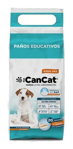 Paño Pañal Adiestramiento Cancat Ultra Absorbente 20 Unidades