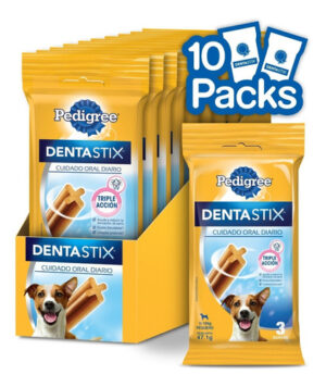 Pedigree Dentastix Cuidado Oral Perro Raza Pequeñas 3 Barras 10 Unidades
