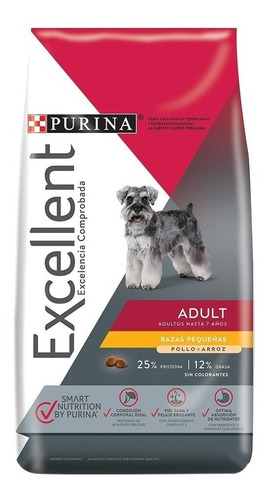 Alimento Excellent Adult Para Perro Adulto De Raza Mini Y Pequeña Sabor Pollo Y Arroz En Bolsa De 15 kg