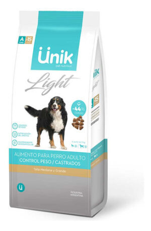 Unik Perro Light Razas Medianas/grandes X 15 Kg+Power Comprimido Antipulgas De Regalo!!