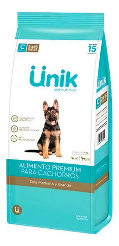 Unik Perro Cachorro Talla Mediana Y Grande 15 Kg+Power Comprimido Antipulgas De Regalo!!