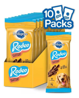 Pedigree Rodeo Sabor Carne Golosina Perro X 70 Gs Pack 10 Un