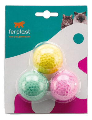 Juguete Para Gatos Ferplast Pelotas Foam Ball Small X 3