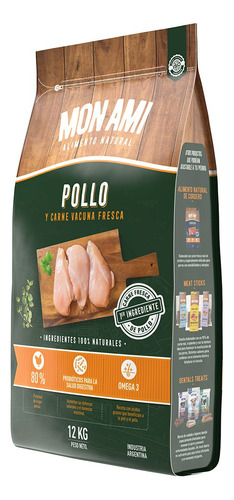 Mon Ami Perro Adulto Pollo Carne Fresca Natural X 12 Kg