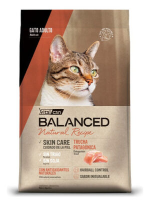 Vitalcan Balanced Natural Recipe Gato Adulto Sabor Trucha Patagónica x 3kg