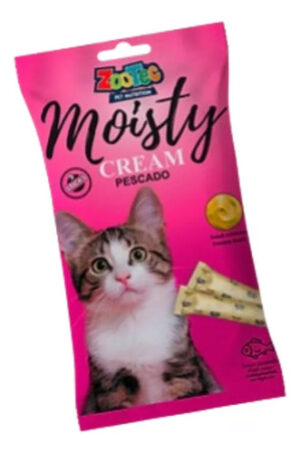 Golosina Humeda P/gatos Zootec Moisty Cream Pescado X 75 Gs