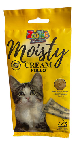 Golosina Humeda P/gatos Zootec Moisty Cream Pollo X 75 Gs