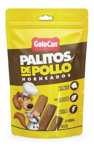 Golocan Palitos De Pollo Horneados P/perros X 450 Gs