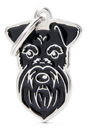 Chapita Id Mascotas My Family Grabada Schnauzer!!
