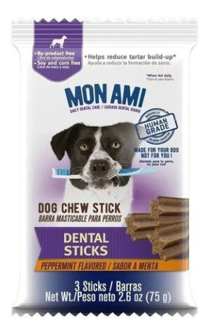 Mon Ami Dental Snack Para Perros Sticks Menta X 75 Gs