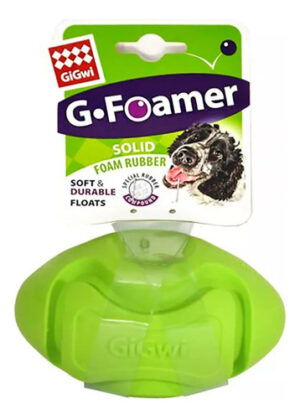 Juguete Pelota Perros Gigwi G Foamer Rugby Verde Sólida