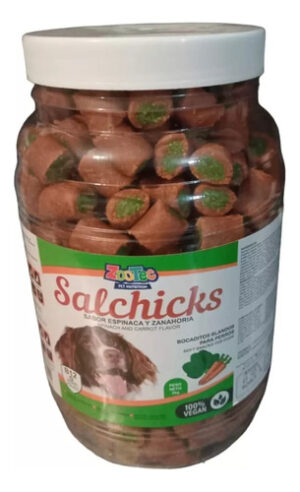 Snack P/perros Salchicks Zootec Espinaca Y Zanahoria X 2kg