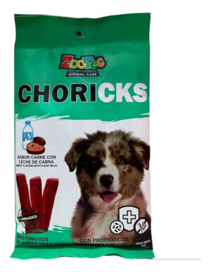Golosina Snack Perro Choricks Zootec Carne/leche Cabra 95 Gr