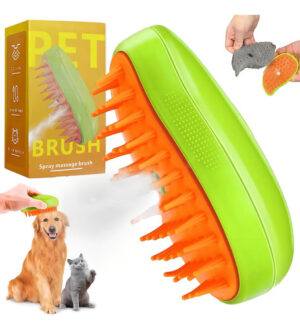 Cepillo De Vapor Macotas Peine Gatos Perros Masajeador Color Multicolor