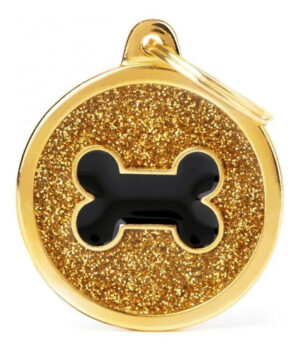 Chapita Id Mascota My Family Shine Big Circle Bone!