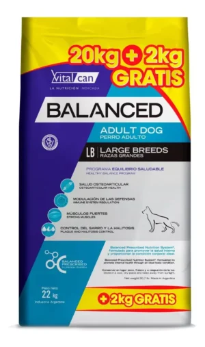 Vitalcan Balanced Adulto Large Breed X 20+2 Kg De Regalo