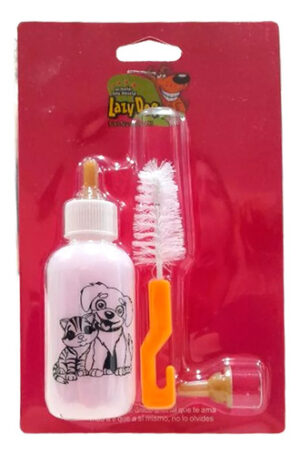 Mamadera Perros Cachorros/gatitos C/2 Tetinas + Cepillo 60ml