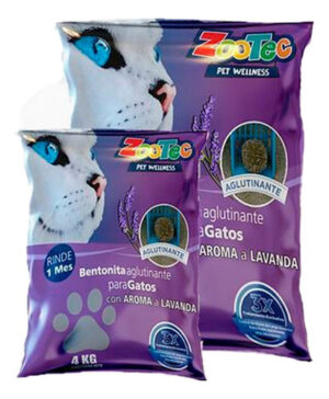 Piedra Sanitaria Aglutinante Zootec P/gato Ultra Absorbente x 4kg Pack x 4 Unidades