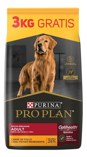 Pro Plan Optihealth Perro Adulto Raza Mediana x 18 kg