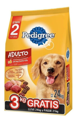Pedigree Adulto Carne Pollo Y Cereales X 21 +3 Kg