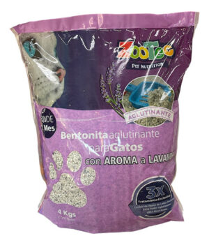 Piedra Sanitaria Aglutinante P/gatos Zootec Lavanda X 4 Kg