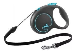 Correa Perro Flexi Extensible Black Design Cordón 5 Mts 20kg