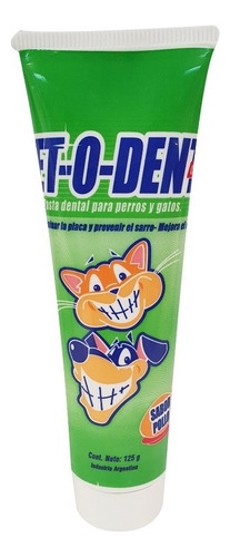 Pasta Dental Perros Y Gatos Pet-o-dent Sabor Pollo X 125 Gr