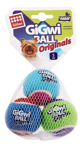Pelotas Perro Gigwi Tennis Ball Small Pack X 3 Unidades
