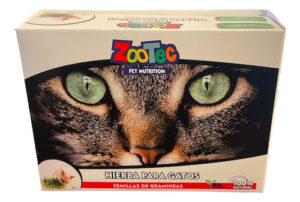 Bandeja Hierba Zootec P/gatos Semillas De Gramíneas Color Blanco