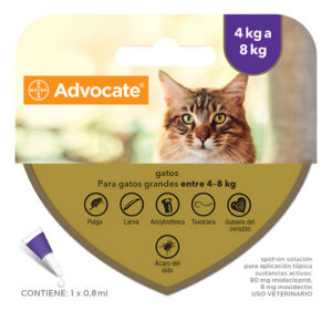 Pipeta Advocate Antiparasitario Interno/externo Gato 4-8kg