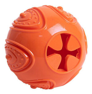 Juguete Para Perros Pelota Dispensadora De Snacks Comida Color Naranja