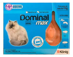 Pipeta Antipulgas Dominal Max Gato Mas De 4 Kg Naranja