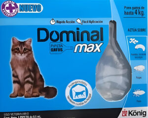 Pipeta Antipulgas Dominal Max Gato Hasta 4 Kg Plateado