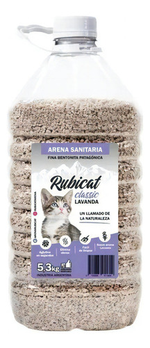 Piedra Para Gatos Rubicat Lavanda Arena Aglomerante 5,3 Kg