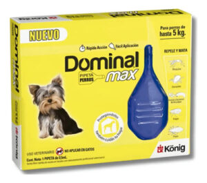 Pipeta Dominal Max Antipulgas y Garrapatas  Perros Hasta 5 Kg