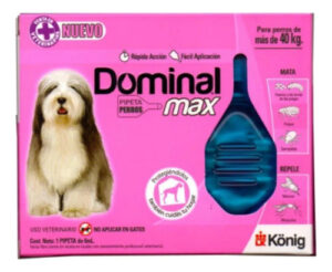 Pipeta Dominal Max Antipulgas Y Garrapatas Perro De Mas 40 Kg