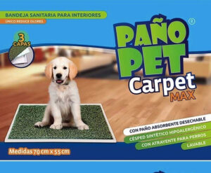 Alfombra Bandeja Sanitaria Paño Pet Max Para interior de 55 cm x 70cm